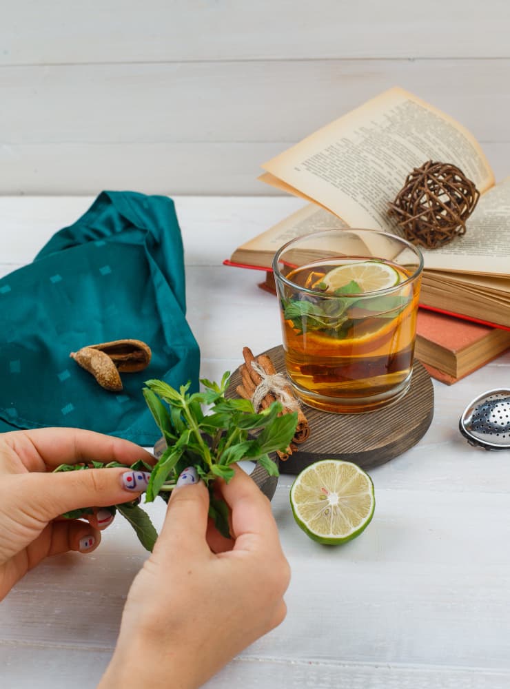 Ayurvedic physician assessing a patient's Agni and Koshtha during digestive consultation.