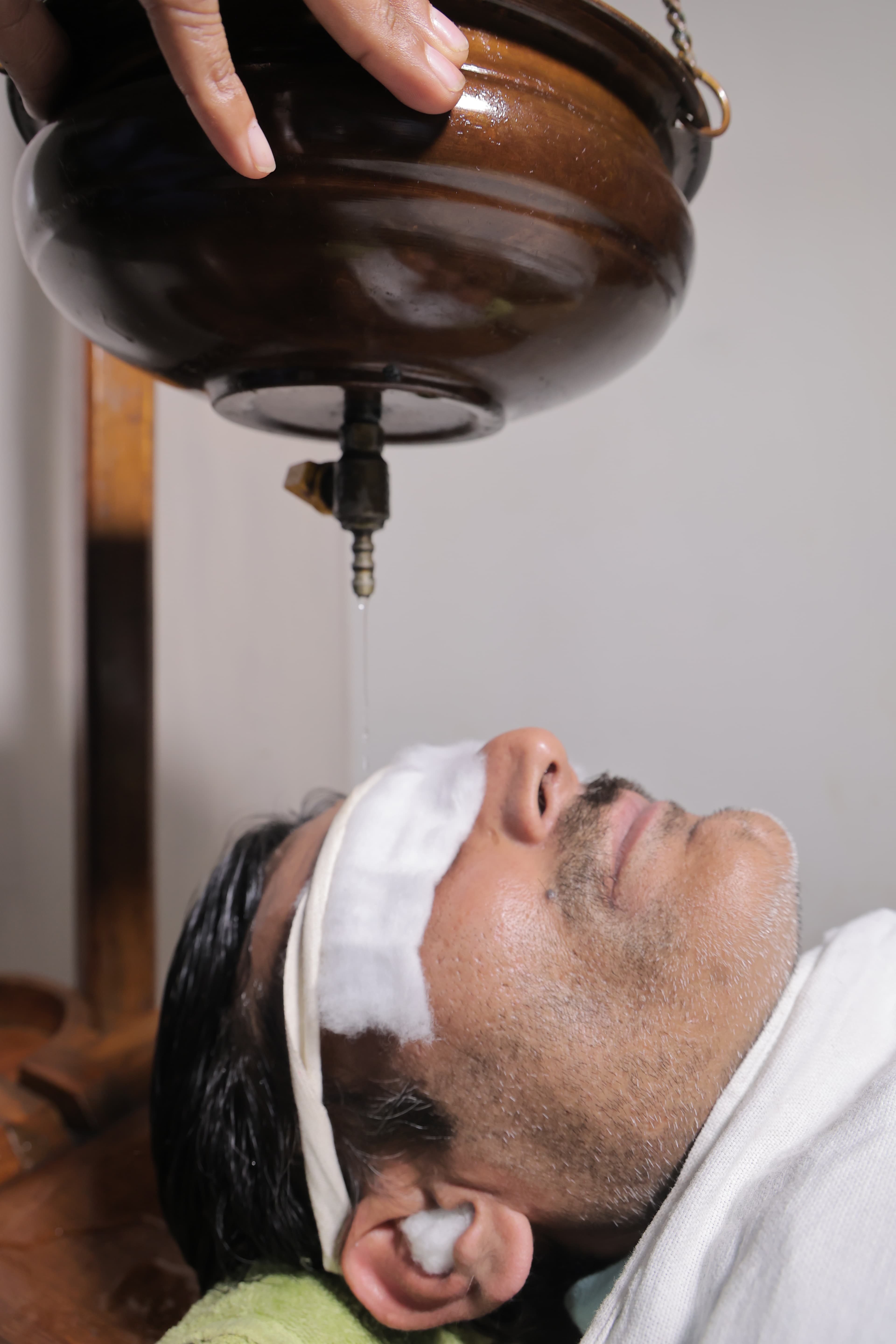 Virechana Panchakarma room prepared for therapy.