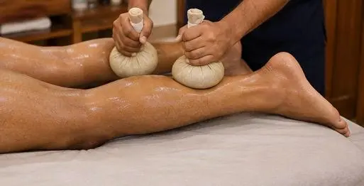 Classical Panchakarma detox therapy procedure suite at Ishan Ayurvedic Hospital.