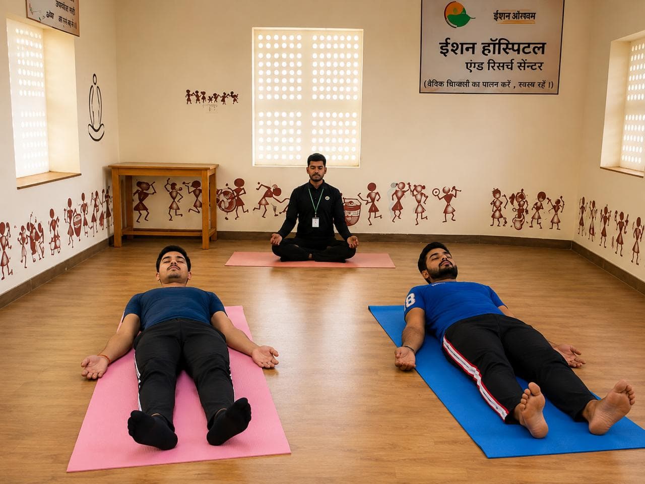 Guided Yoga Nidra deep relaxation therapy.