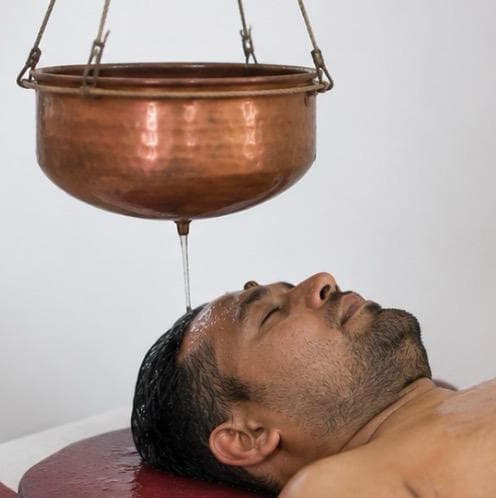 Spinal bath in progress in the hydrotherapy room.