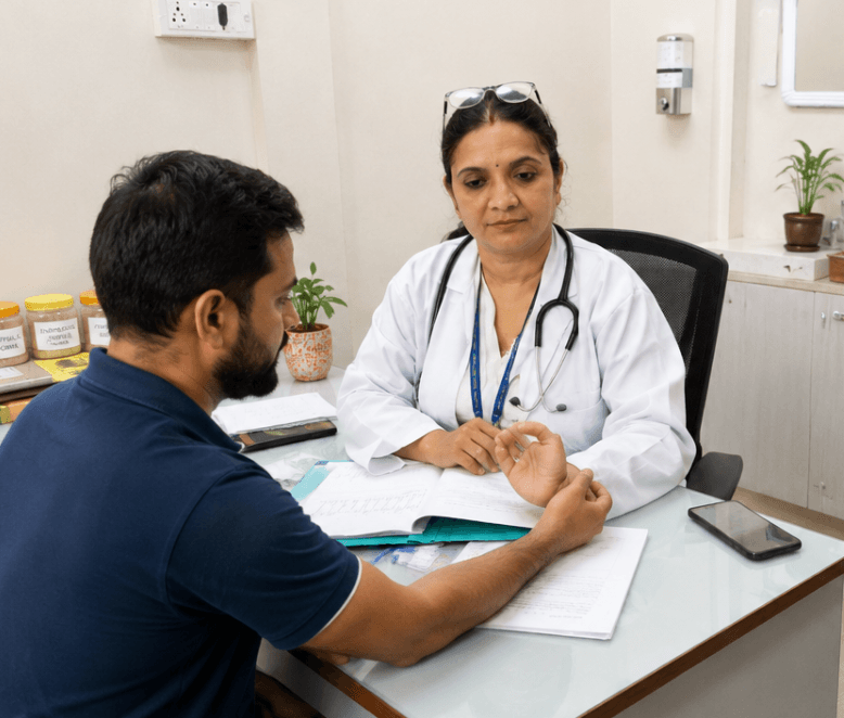 Dedicated procedure room prepared for a supervised Vamana.